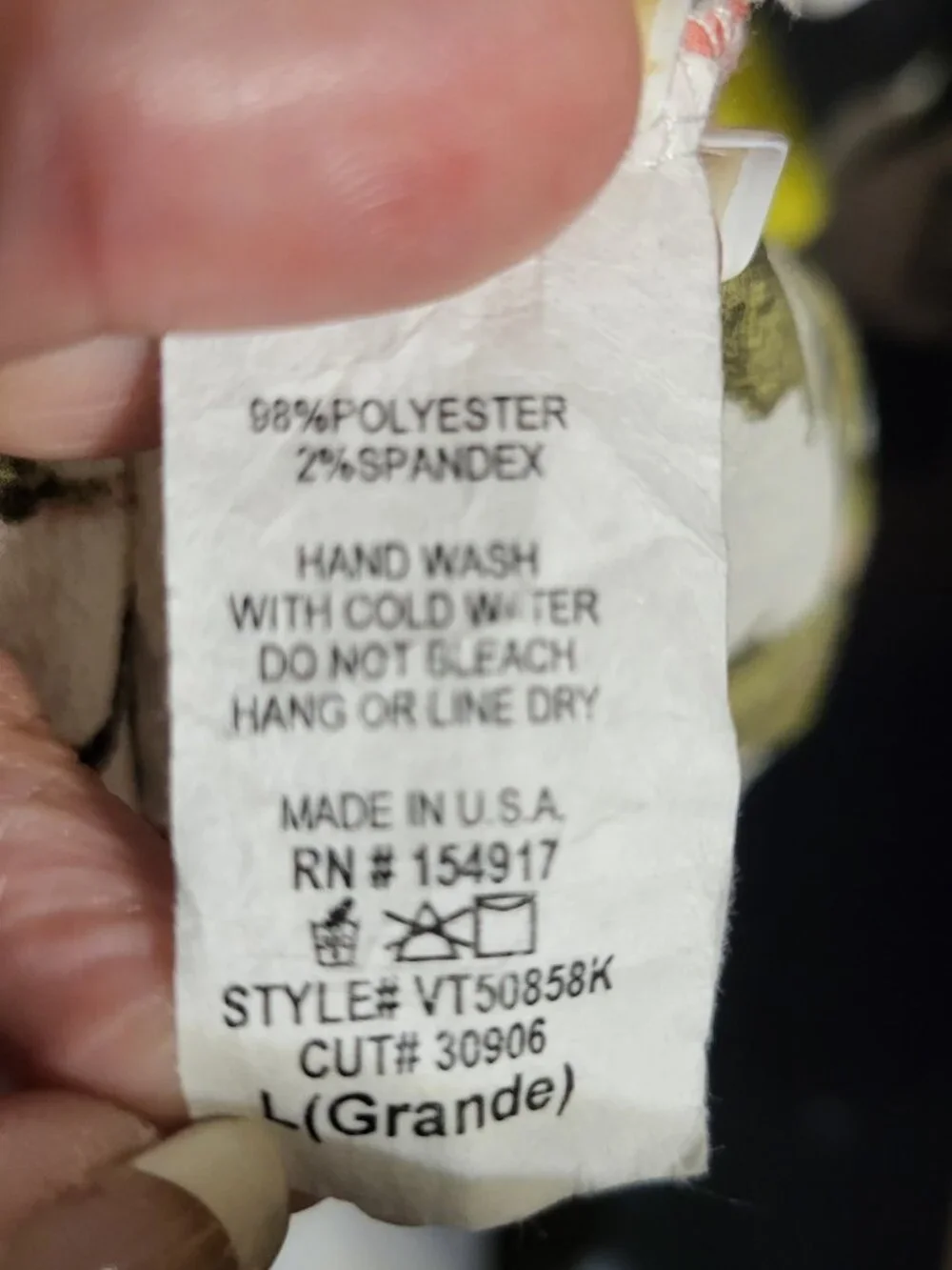 VINE & LOVE FLORAL BLOUSE SIZE L - Picture 7 of 7